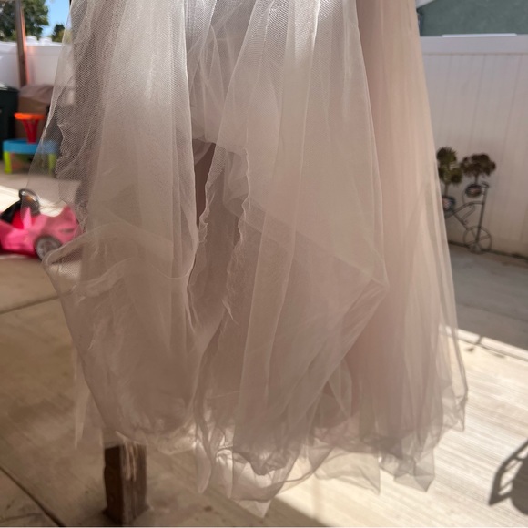 As-Is Ball Gown Flower Girl Dress with Cutout SIZE 12 - Picture 7 of 17